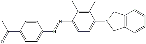 1-(4-{2-[4-(2,3-dihydro-1H-isoindol-2-yl)-2,3-dimethylphenyl]diaz-1-enyl}phenyl)ethan-1-one Structure