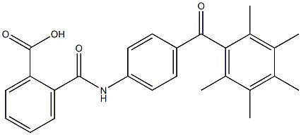 2-{[4-(2,3,4,5,6-pentamethylbenzoyl)anilino]carbonyl}benzoic acid