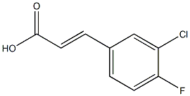 (2E)-3-(3-chloro-4-fluorophenyl)acrylic acid Struktur