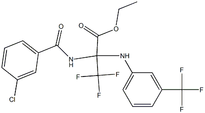  ethyl 2-[(3-chlorobenzoyl)amino]-3,3,3-trifluoro-2-[3-(trifluoromethyl)anilino]propanoate