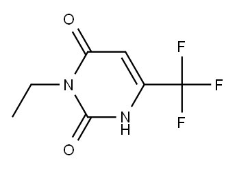 3-ethyl-6-(trifluoromethyl)-2,4(1H,3H)-pyrimidinedione Structure