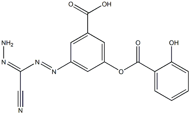 5-{2-[[2-(3-carboxy-4-hydroxyphenyl)diaz-1-enyl](cyano)methylidene]hydrazin o}-2-hydroxybenzoic acid