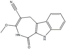 3-methoxy-1-oxo-1,2,5,10-tetrahydroazepino[3,4-b]indole-4-carbonitrile Structure