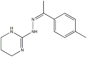 1-(4-methylphenyl)ethan-1-one 1-(1,4,5,6-tetrahydropyrimidin-2-yl)hydrazone Struktur