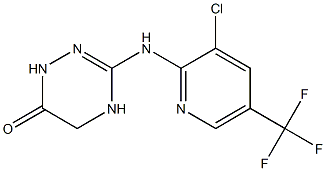 3-{[3-chloro-5-(trifluoromethyl)-2-pyridinyl]amino}-4,5-dihydro-1,2,4-triazin-6(1H)-one Structure