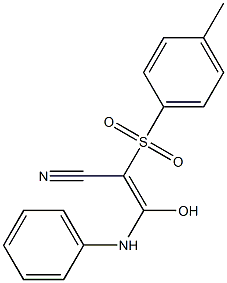  (Z)-3-anilino-3-hydroxy-2-[(4-methylphenyl)sulfonyl]-2-propenenitrile