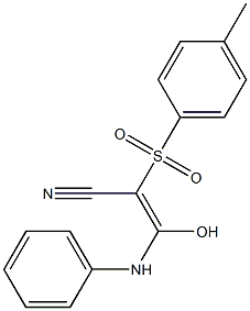 (Z)-3-anilino-3-hydroxy-2-[(4-methylphenyl)sulfonyl]-2-propenenitrile