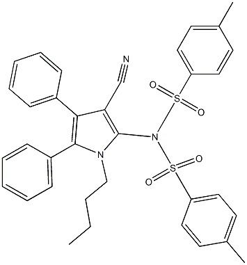  N-(1-butyl-3-cyano-4,5-diphenyl-1H-pyrrol-2-yl)-4-methyl-N-[(4-methylphenyl)sulfonyl]benzenesulfonamide
