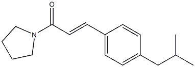 (E)-3-(4-isobutylphenyl)-1-(1-pyrrolidinyl)-2-propen-1-one Structure