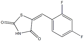 5-[(E)-(2,4-difluorophenyl)methylidene]-1,3-thiazolane-2,4-dione Structure
