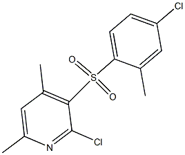 2-chloro-3-[(4-chloro-2-methylphenyl)sulfonyl]-4,6-dimethylpyridine Structure