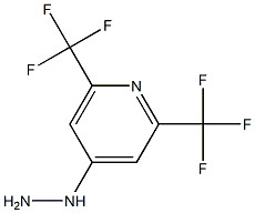 4-hydrazino-2,6-bis(trifluoromethyl)pyridine Structure