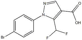 1-(4-bromophenyl)-5-(difluoromethyl)-1H-pyrazole-4-carboxylic acid Structure