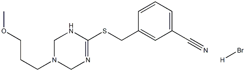 3-({[5-(3-methoxypropyl)-1,4,5,6-tetrahydro-1,3,5-triazin-2-yl]thio}methyl)benzonitrile hydrobromide