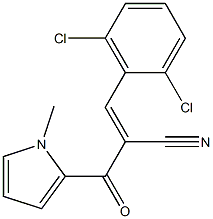 3-(2,6-dichlorophenyl)-2-[(1-methyl-1H-pyrrol-2-yl)carbonyl]acrylonitrile Structure