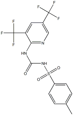 2-[({[(4-methylphenyl)sulfonyl]amino}carbonyl)amino]-3,5-bis(trifluoromethyl)pyridine Structure