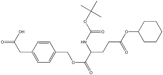 2-[4-({[2-[(tert-butoxycarbonyl)amino]-5-(cyclohexyloxy)-5-oxopentanoyl]oxy}methyl)phenyl]acetic acid