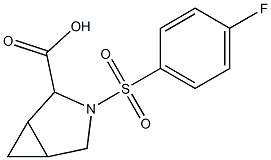 3-[(4-fluorophenyl)sulfonyl]-3-azabicyclo[3.1.0]hexane-2-carboxylic acid Structure