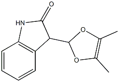 3-(4',5'-dimethyl-1',3'-dioxolynyl)-1,3-dihydro-2H-indol-2-one Structure