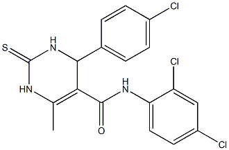  4-(4-chlorophenyl)-N-(2,4-dichlorophenyl)-6-methyl-2-thioxo-1,2,3,4-tetrahydro-5-pyrimidinecarboxamide