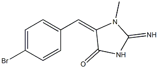 5-[(E)-(4-bromophenyl)methylidene]-2-imino-1-methyltetrahydro-4H-imidazol-4-one Structure