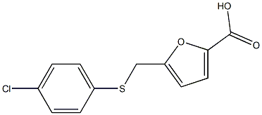 5-{[(4-chlorophenyl)thio]methyl}-2-furoic acid Structure
