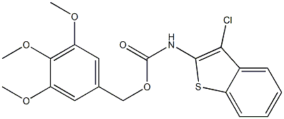  3,4,5-trimethoxybenzyl N-(3-chlorobenzo[b]thiophen-2-yl)carbamate