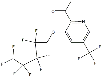 1-[3-[(2,2,3,3,4,4,5,5-octafluoropentyl)oxy]-5-(trifluoromethyl)-2-pyridinyl]-1-ethanone,,结构式
