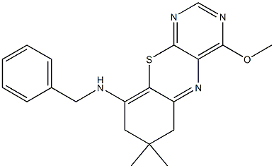  N-benzyl-4-methoxy-7,7-dimethyl-7,8-dihydro-6H-pyrimido[4,5-b][1,4]benzothiazin-9-amine