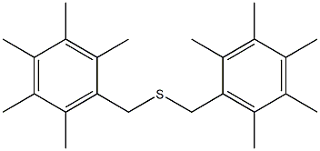 1,2,3,4,5-pentamethyl-6-{[(2,3,4,5,6-pentamethylbenzyl)thio]methyl}benzene Struktur