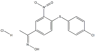 1-{4-[(4-chlorophenyl)thio]-3-nitrophenyl}ethan-1-one oxime hydrochloride Structure