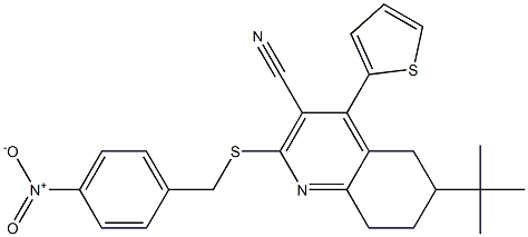  6-(tert-butyl)-2-[(4-nitrobenzyl)sulfanyl]-4-(2-thienyl)-5,6,7,8-tetrahydro-3-quinolinecarbonitrile