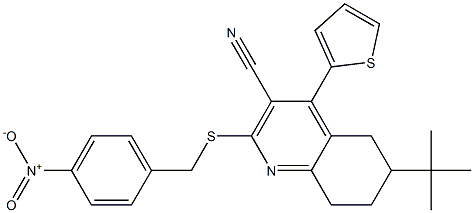 6-(tert-butyl)-2-[(4-nitrobenzyl)sulfanyl]-4-(2-thienyl)-5,6,7,8-tetrahydro-3-quinolinecarbonitrile Structure