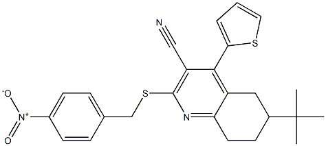 6-(tert-butyl)-2-[(4-nitrobenzyl)sulfanyl]-4-(2-thienyl)-5,6,7,8-tetrahydro-3-quinolinecarbonitrile