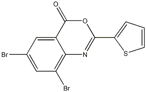 6,8-dibromo-2-(2-thienyl)-4H-3,1-benzoxazin-4-one Structure