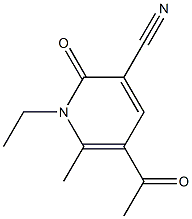 5-acetyl-1-ethyl-6-methyl-2-oxo-1,2-dihydro-3-pyridinecarbonitrile Structure