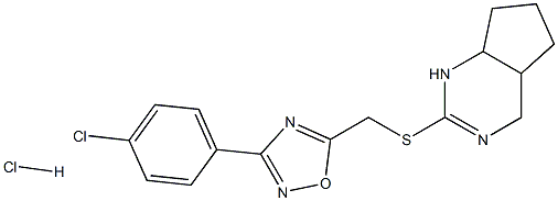 5-[(4,4a,5,6,7,7a-hexahydro-1H-cyclopenta[d]pyrimidin-2-ylthio)methyl]-3-(4-chlorophenyl)-1,2,4-oxadiazole hydrochloride