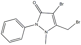 4-bromo-5-(bromomethyl)-1-methyl-2-phenyl-1,2-dihydro-3H-pyrazol-3-one Structure