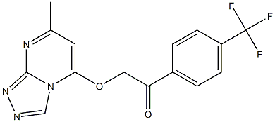 2-[(7-methyl[1,2,4]triazolo[4,3-a]pyrimidin-5-yl)oxy]-1-[4-(trifluoromethyl)phenyl]ethan-1-one Structure