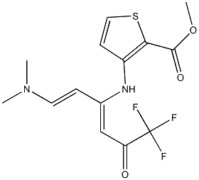 methyl 3-({(Z)-1-[(E)-2-(dimethylamino)ethenyl]-4,4,4-trifluoro-3-oxo-1-butenyl}amino)-2-thiophenecarboxylate Structure