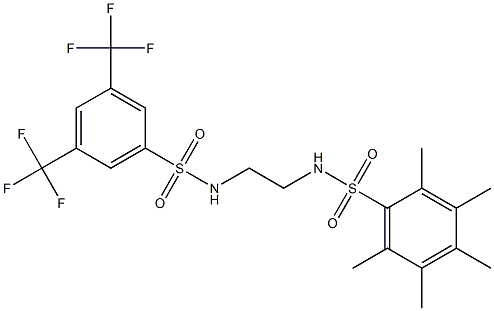  N1-[2-({[3,5-di(trifluoromethyl)phenyl]sulfonyl}amino)ethyl]-2,3,4,5,6-pentamethylbenzene-1-sulfonamide