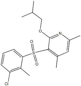 3-[(3-chloro-2-methylphenyl)sulfonyl]-2-isobutoxy-4,6-dimethylpyridine Structure