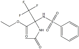 ethyl 2-(acetylamino)-3,3,3-trifluoro-2-[(phenylsulfonyl)amino]propanoate
