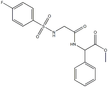  methyl 2-[(2-{[(4-fluorophenyl)sulfonyl]amino}acetyl)amino]-2-phenylacetate