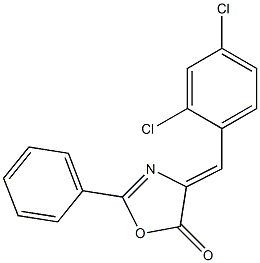 4-[(Z)-(2,4-dichlorophenyl)methylidene]-2-phenyl-1,3-oxazol-5-one Structure