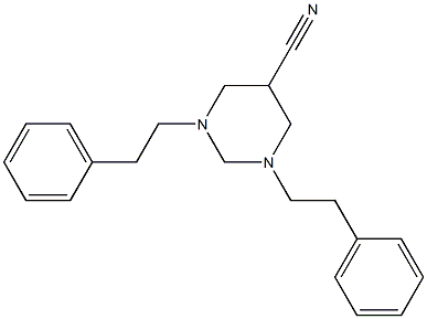 1,3-diphenethylhexahydropyrimidine-5-carbonitrile