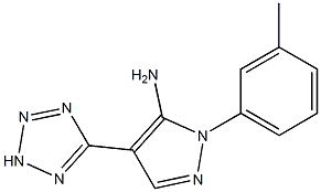 1-(3-methylphenyl)-4-(2H-1,2,3,4-tetraazol-5-yl)-1H-pyrazol-5-amine