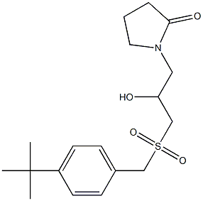 1-(3-{[4-(tert-butyl)benzyl]sulfonyl}-2-hydroxypropyl)-2-pyrrolidinone 结构式