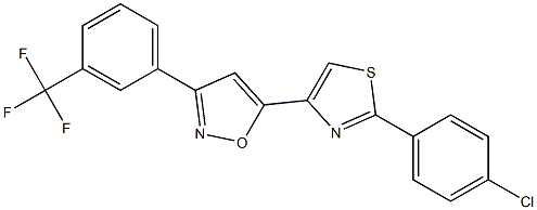  5-[2-(4-chlorophenyl)-1,3-thiazol-4-yl]-3-[3-(trifluoromethyl)phenyl]isoxazole