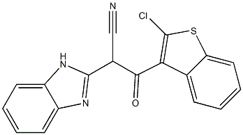 2-(1H-benzo[d]imidazol-2-yl)-3-(2-chlorobenzo[b]thiophen-3-yl)-3-oxopropanenitrile Structure